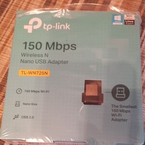 TP-Link TL-WN725N Nano USB Wi‑Fi Adapter in teal and white